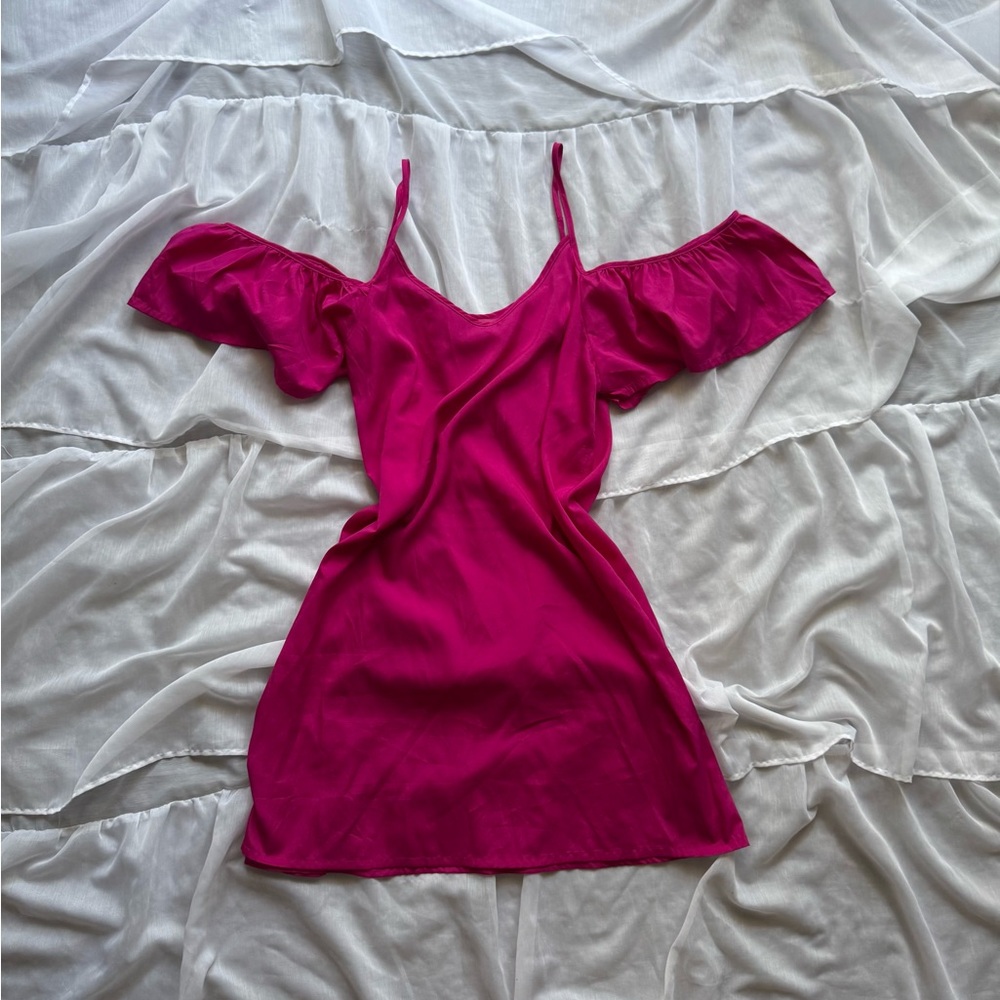 Boohoo Ruffle Slit Sleeve Top